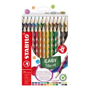 STABILO EASYcolors Buntstifte für Rechtshänder – 24-teiliges Set